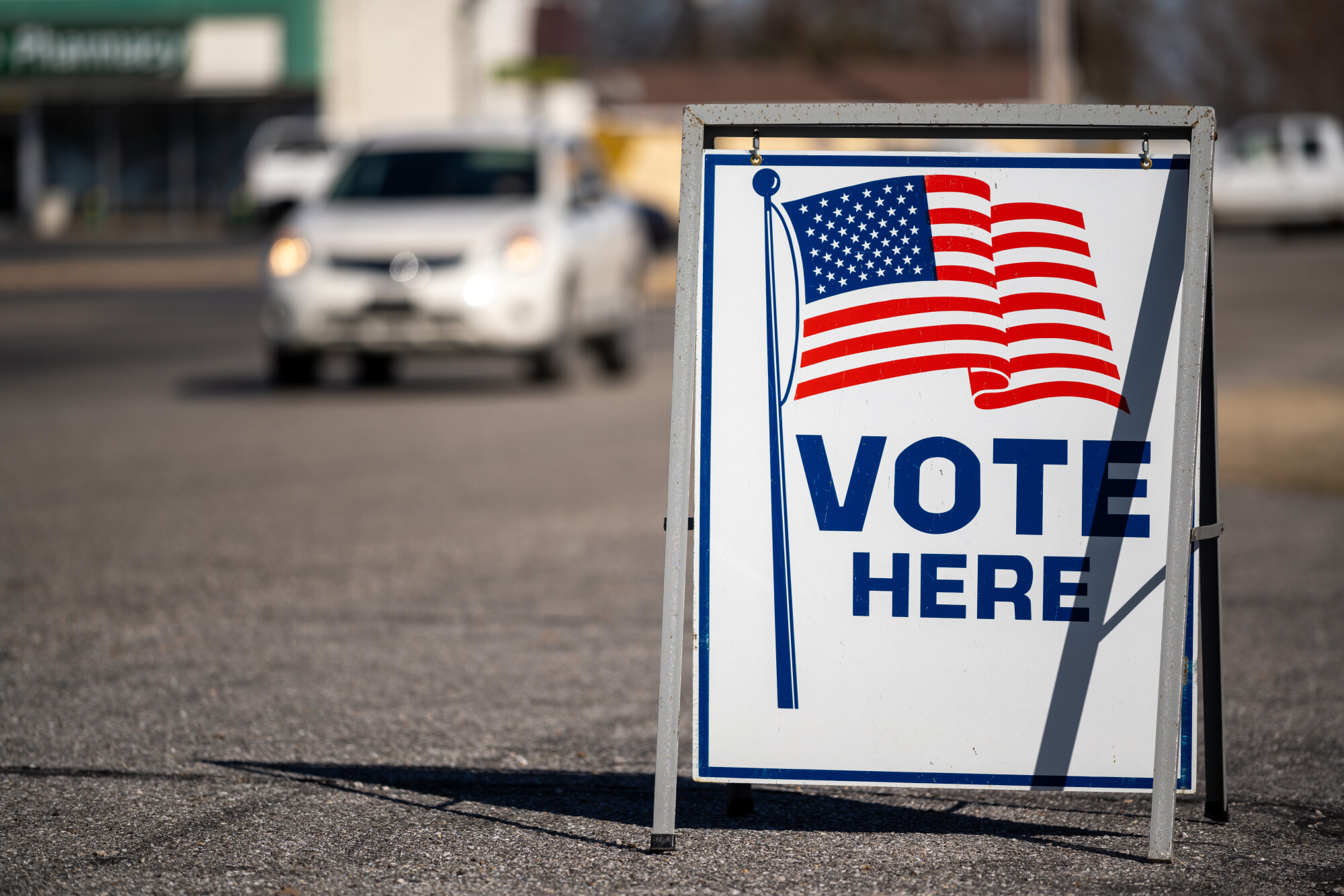 Vote Here Sign