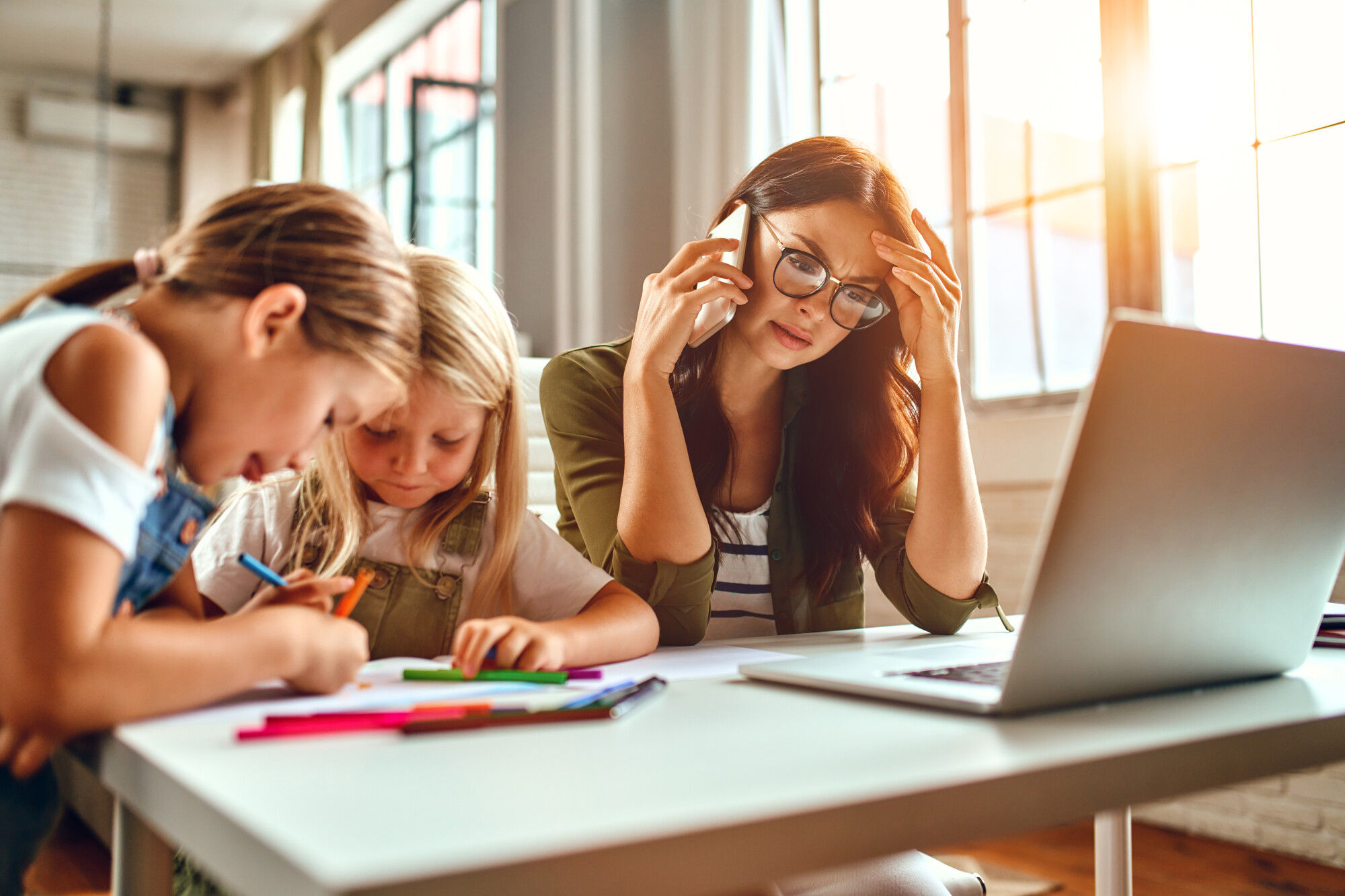 Working Mom with Kids