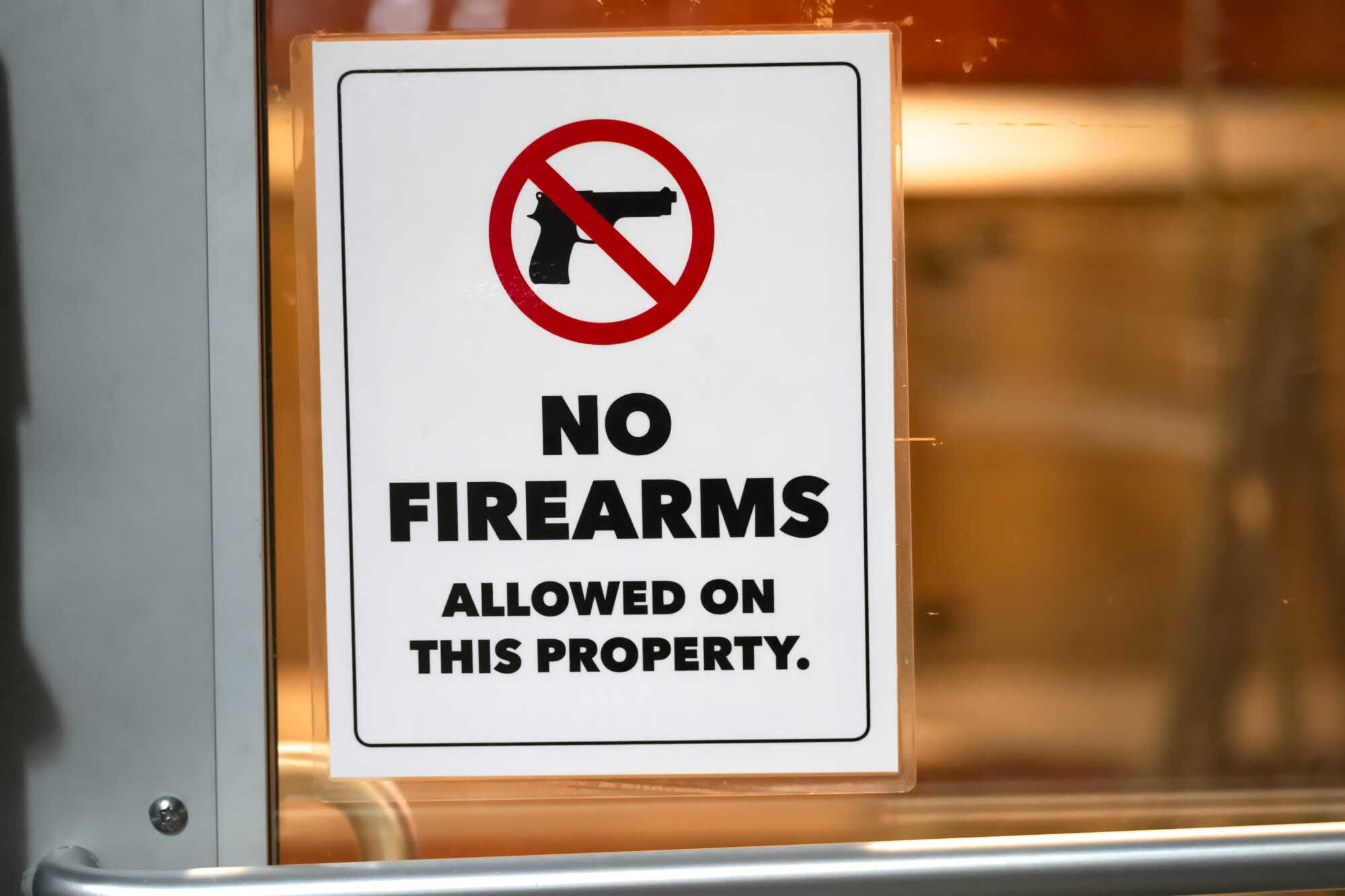 Firearms Prohibited Sign