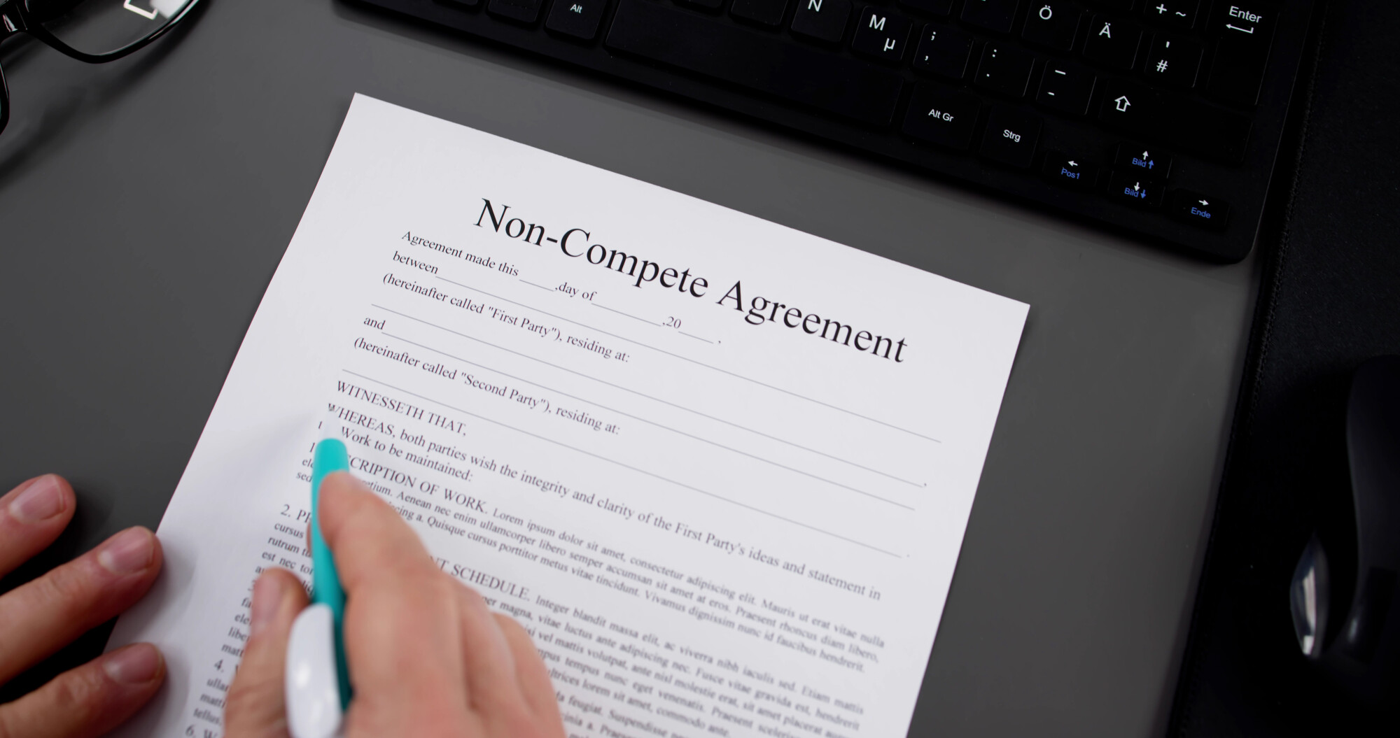 Filling out Noncompete Form