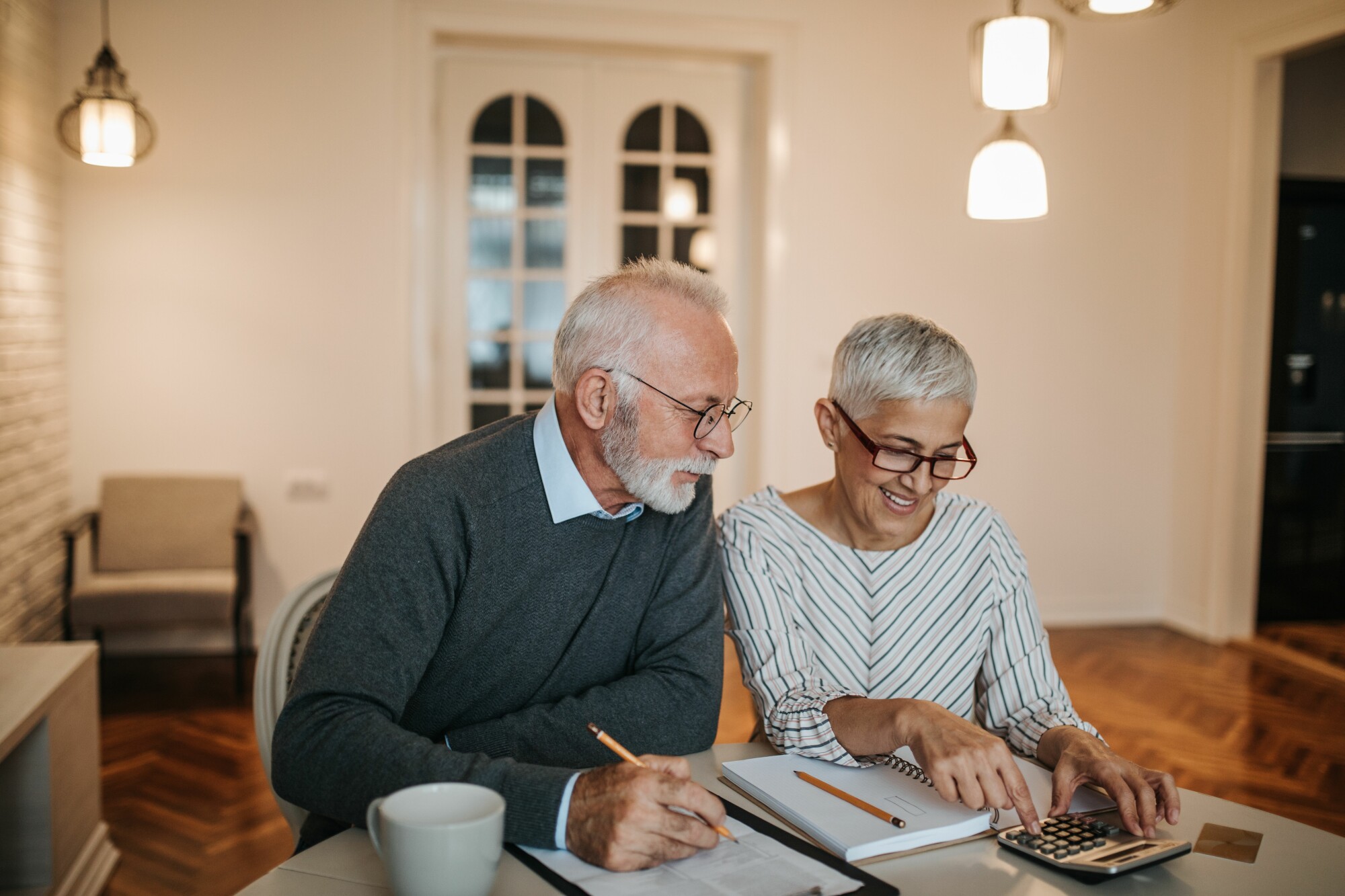 Older Couple Looking at Retirement Plan
