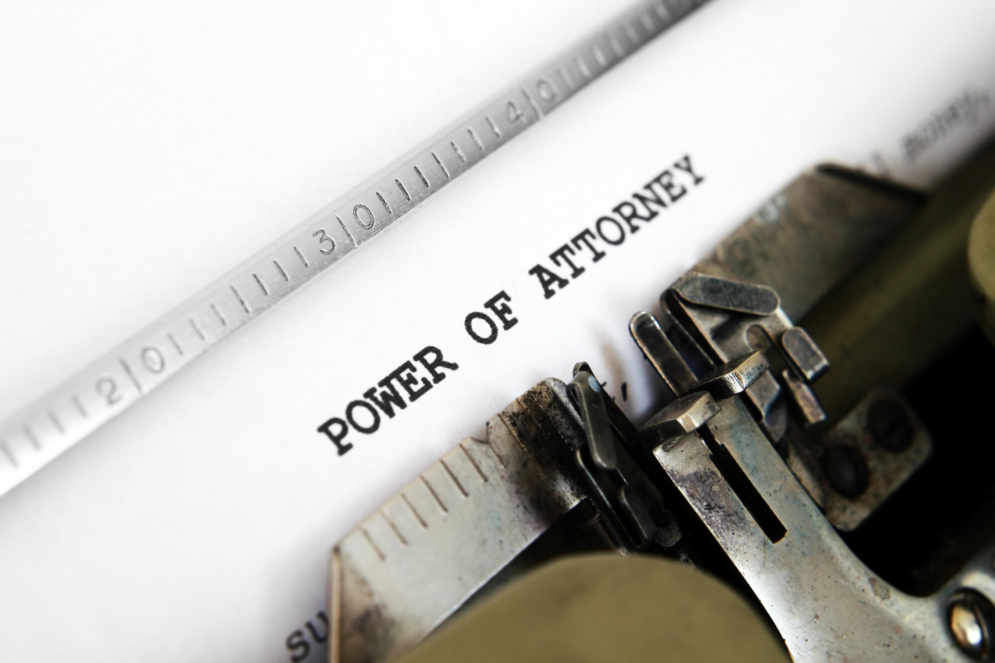 Powers of Attorney on Typewriter