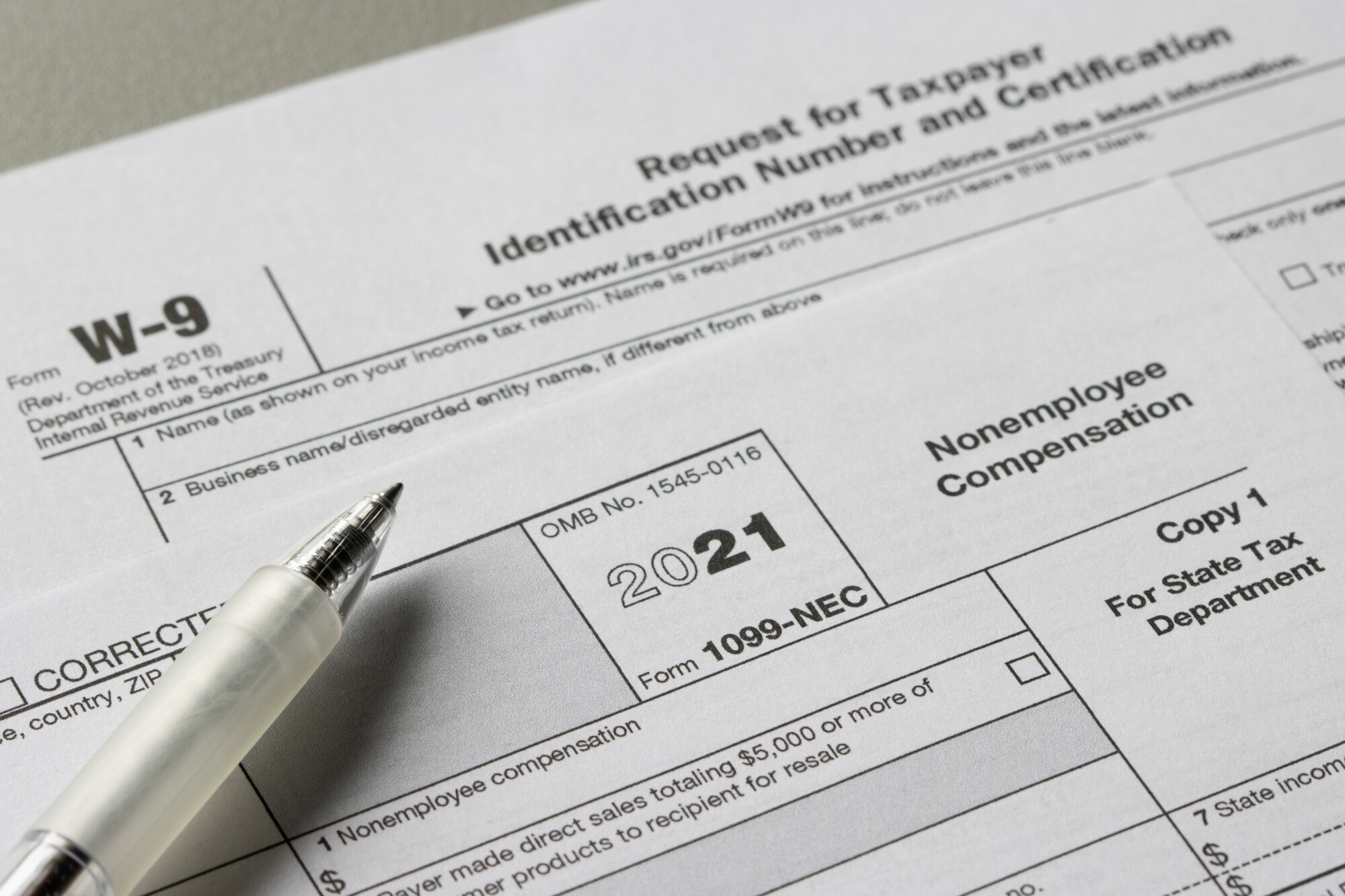 W-9 and 1099 Forms Independent Contractor