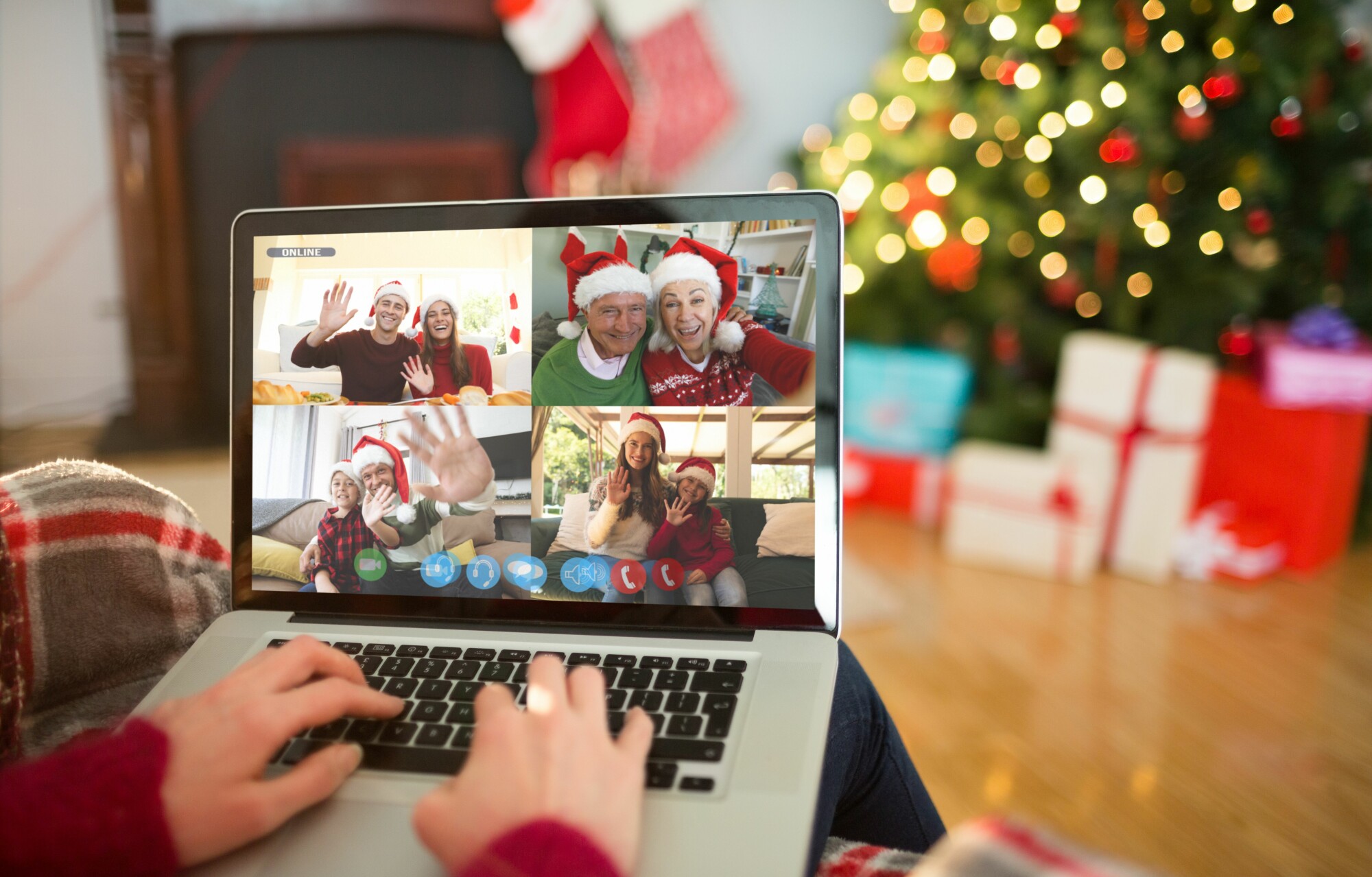 Zoom Video Call with Family During Holidays