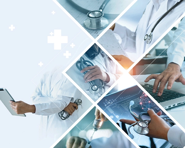 Hospital image collage