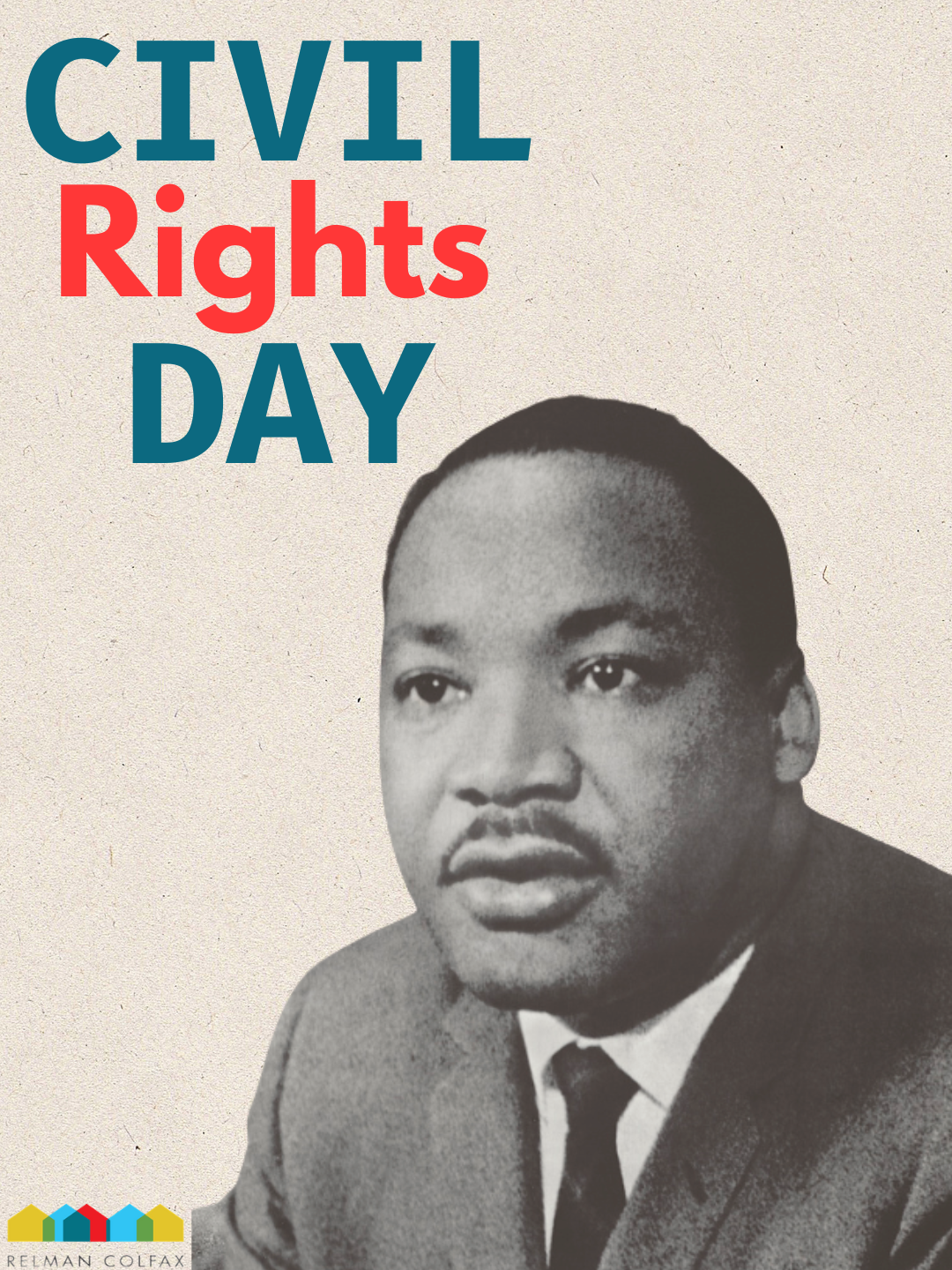 "Civil Rights Day" sits next to an image of Martin Luther King Jr. 