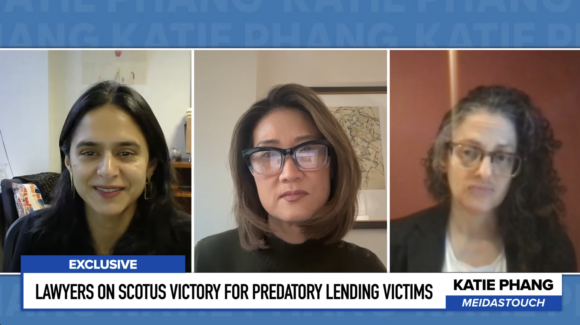 A screenshot from the interview.