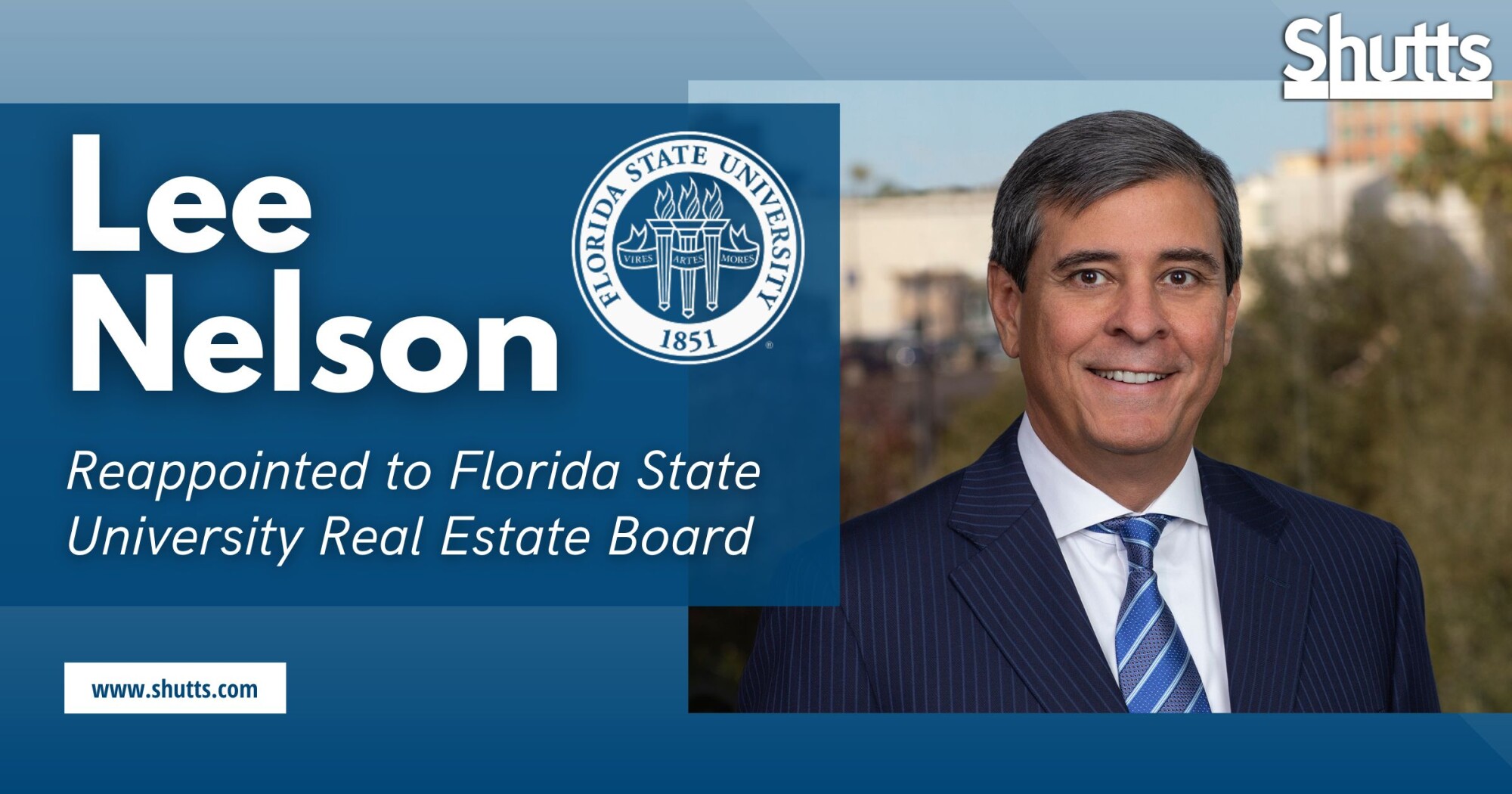 Lee Nelson Reappointed to Florida State University Real Estate Board