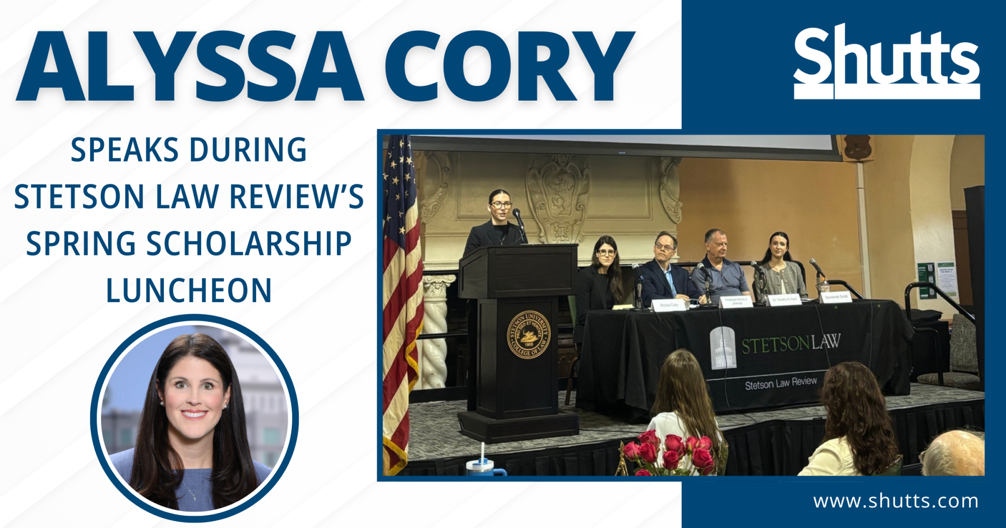 Alyssa Cory Speaks During Stetson Law Review&rsquo;s Spring Scholarship Luncheon