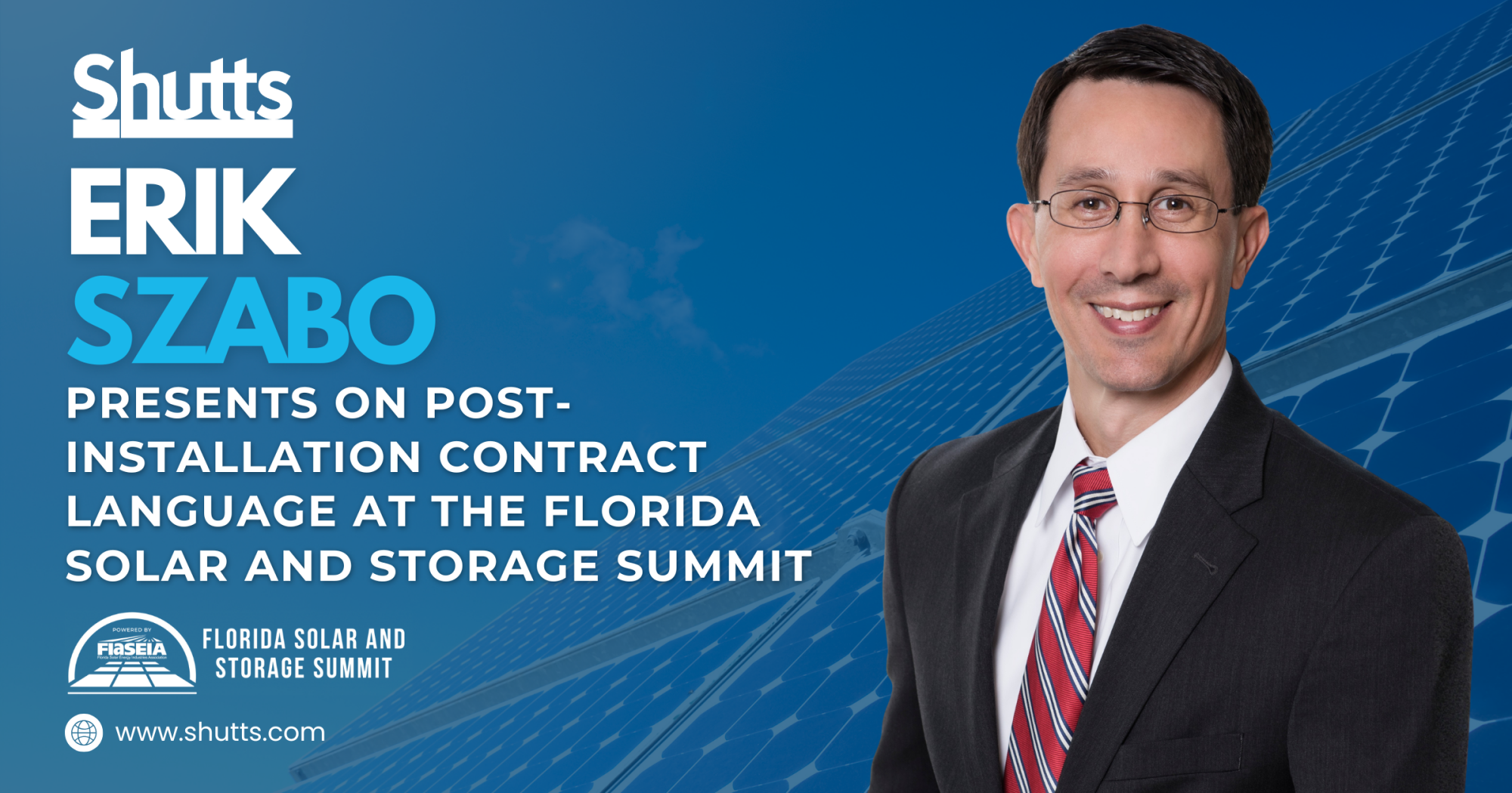 Erik Szabo Presents on Post-Installation Contract Language at the Florida Solar and Storage Summit