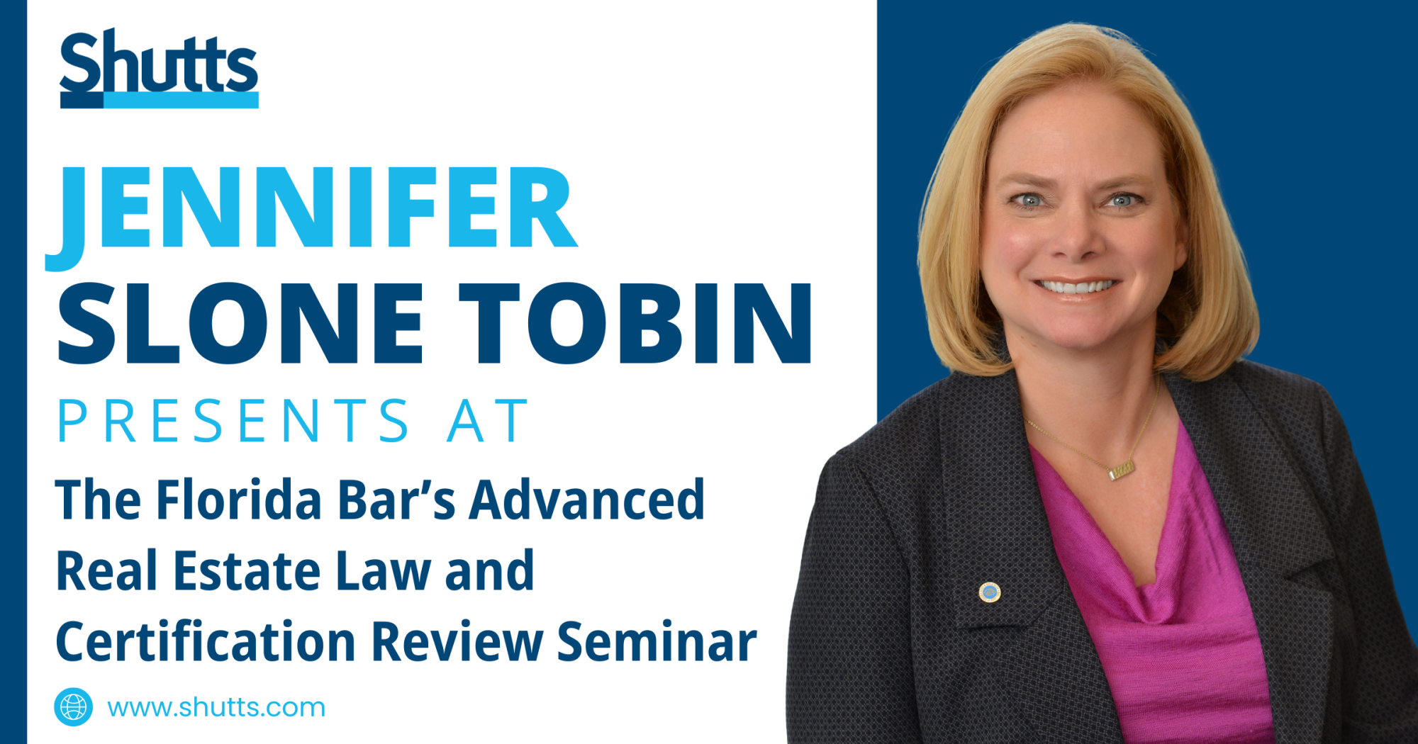 Jennifer Slone Tobin Presents at The Florida Bar’s Advanced Real Estate Law and Certification Review Seminar Jennifer Slone Tobin Presents at The Florida Bar’s Advanced Real Estate Law and Certification Review Seminar