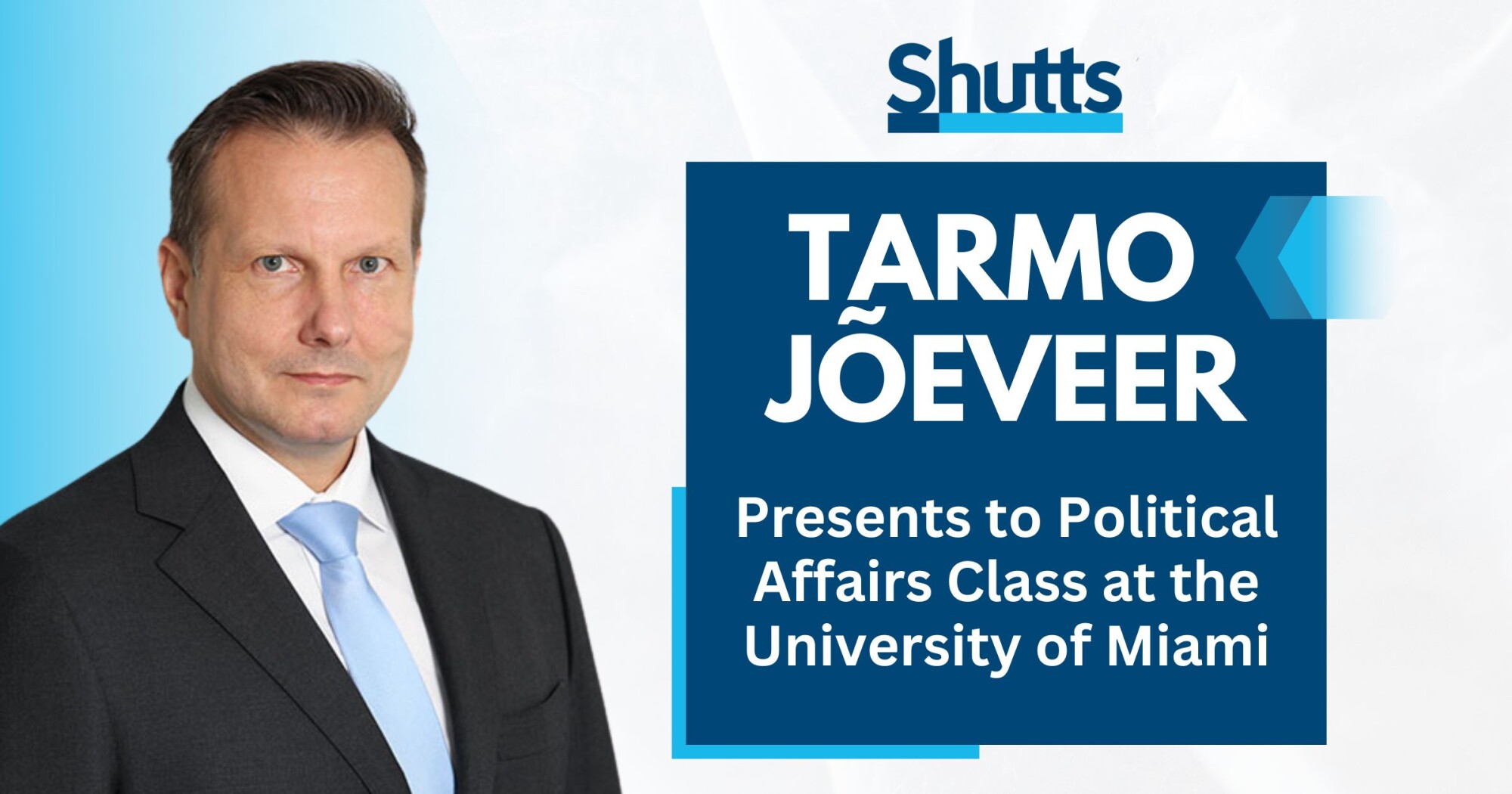 Tarmo Jõeveer Presents to Political Affairs Class at UM